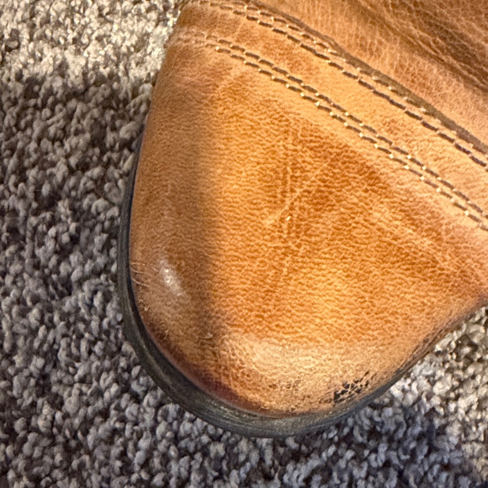 Steve Madden Tan Leather Lace-Up Boots - Picture 3 of 4
